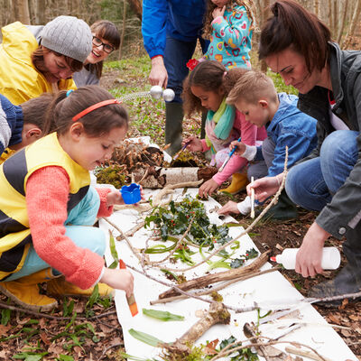 Bild vergrößern: Group Looking For Minibeasts At Activity Centre