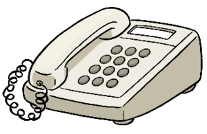 Bild vergr&ouml;&szlig;ern: Leichte Sprache Telefon © Lebenshilfe für Menschen mit geistiger Behinderung Bremen e.V., Illustrator Stefan Albers