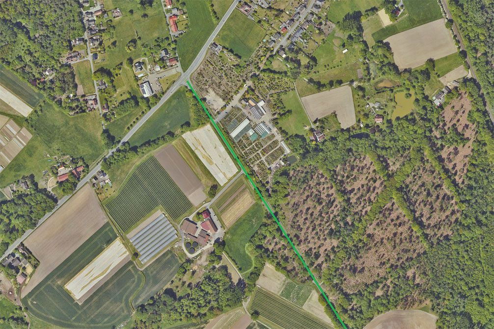 Bild vergrößern: Luftbild Altstedder Straße in Selm