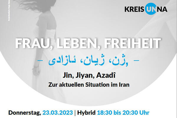 Bericht über Lage im Iran - Plakat