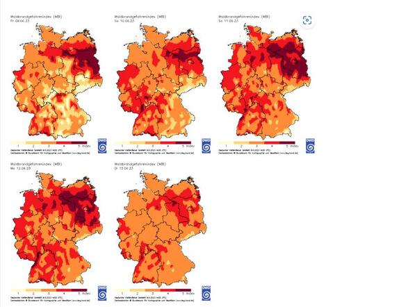 Screenshot Waldbrandgefahr