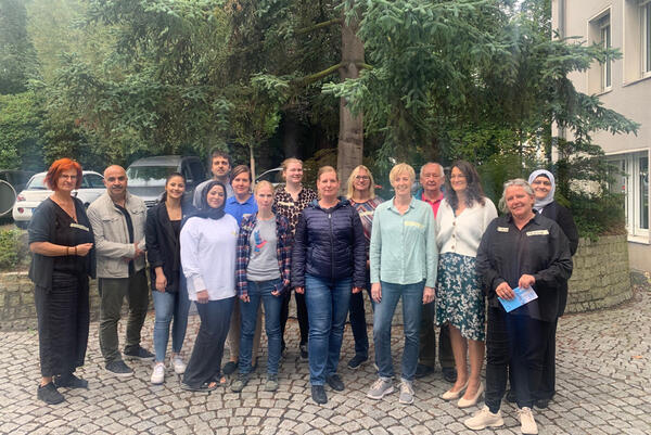 Gruppenfoto Deutschkurs-Abieter in Schwerte