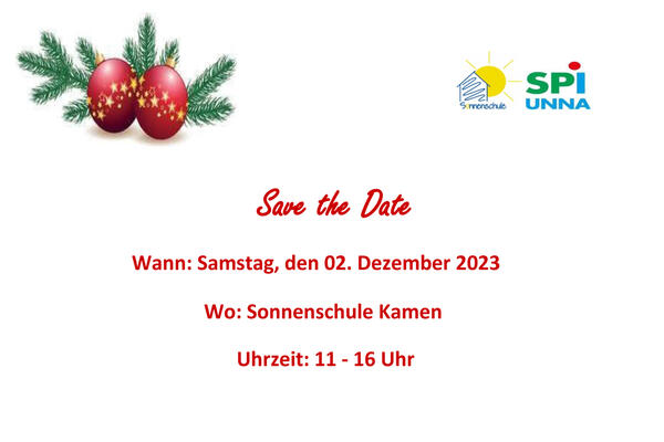 Bild vergrößern: Weihnachtsmarkt Sonnenschule Kamen